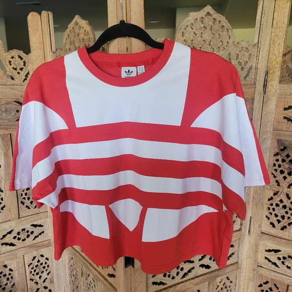 ADIDAS Large Logo Crop Tee, size MEDIUM - Picture 3 of 5